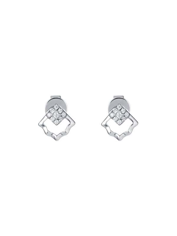 TOMEI Diamond Earrings, White Gold 375