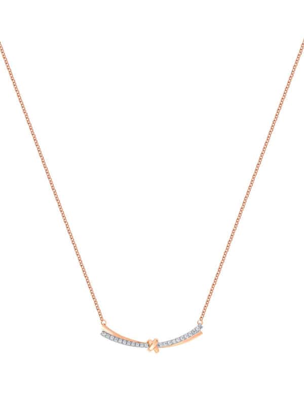 20241122064517a2660328193a6af27c7b9a56beb25184 TOMEI Lovely Knot Necklace, Rose Gold 750