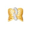 TOMEI Dual-Tone Spread Wings Ring, Yellow Gold 916