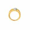 TOMEI Dual-Tone Spread Wings Ring, Yellow Gold 916
