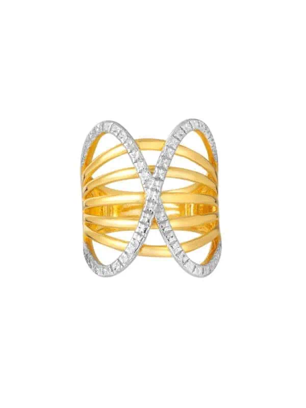 TOMEI Diamond Cut Collection Ring, Yellow Gold 916