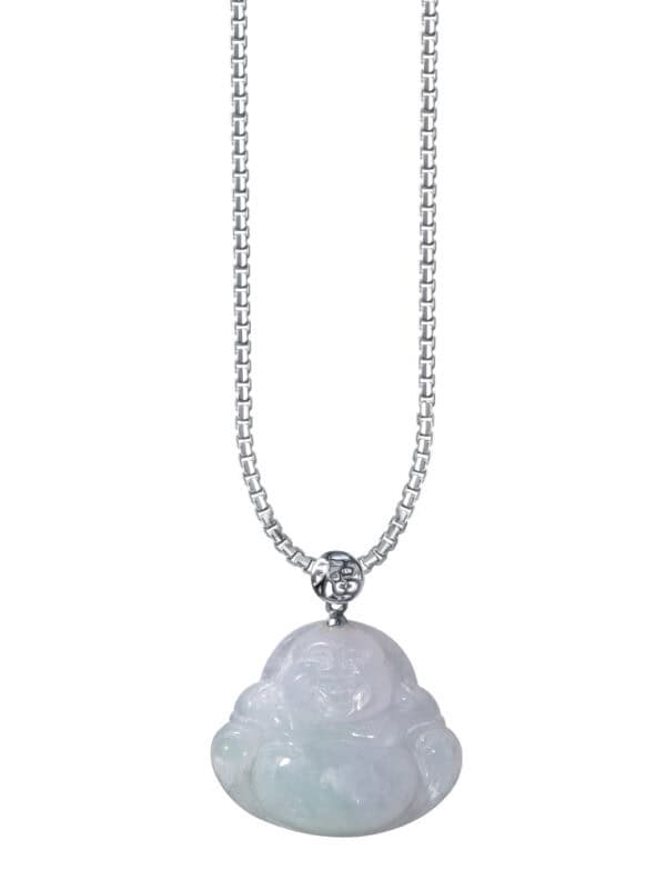 20241126091522d290742742a31b87457a7aab1b57cd33 TOMEI Buddha Jade Pendant, White Gold 750