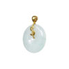 TOMEI Money Symbol Jade Pendant, White Gold 750