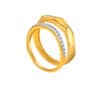 TOMEI Diamond Cut Collection 2-in-1 Ring, Yellow Gold 916