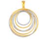 TOMEI Diamond Cut Collection Circular Pendant, Yellow Gold 916