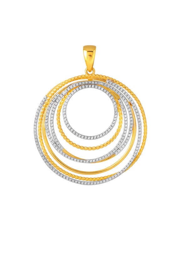 202411270702271d454142e9b3fee93bec8fc1192b8011 TOMEI Diamond Cut Collection Circular Pendant, Yellow Gold 916