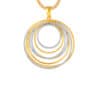 TOMEI Diamond Cut Collection Circular Pendant, Yellow Gold 916