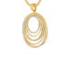 TOMEI Diamond Cut Collection Circular Pendant, Yellow Gold 916