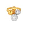 TOMEI Dual-Tone Party Balloon Ring, Yellow Gold 916