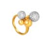 TOMEI Dual-Tone Party Balloon Ring, Yellow Gold 916