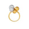 TOMEI Dual-Tone Party Balloon Ring, Yellow Gold 916