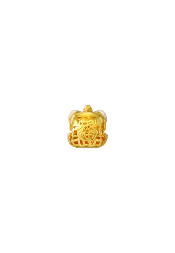 TOMEI Chomel Collection Lion Dance Charm, Yellow Gold 916