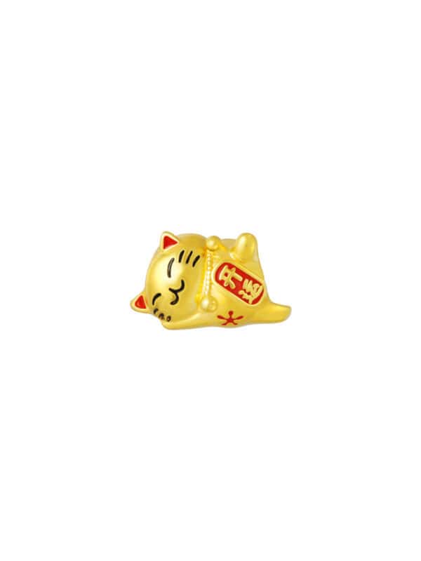 20241219013428584aa715fd32e18a2cfbe6157ae50779 TOMEI Chomel Collection Lucky Cat Charm, Yellow Gold 916