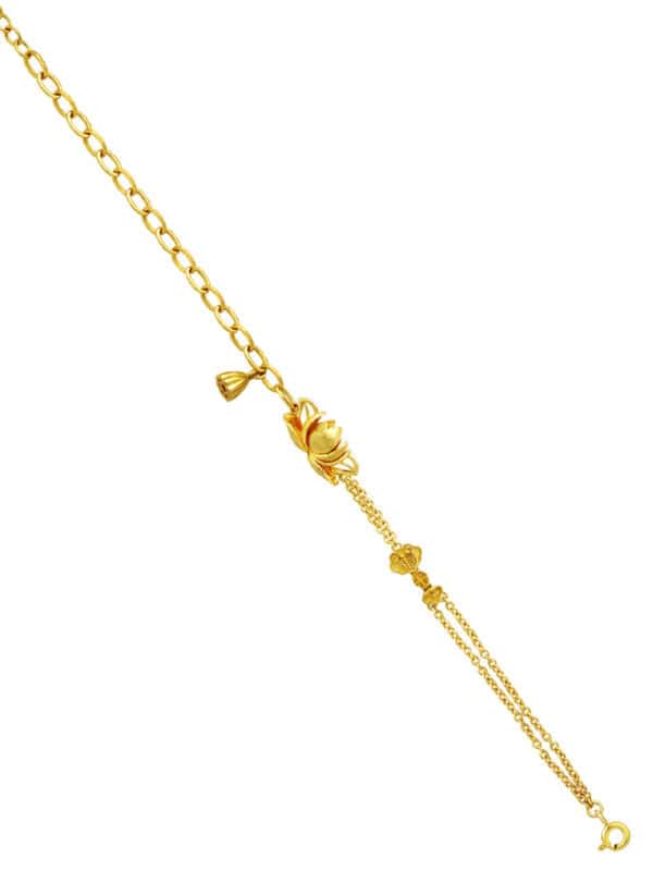 TOMEI Lotus Flower Bracelet, Yellow Gold 916