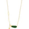 TOMEI Auspicious Leaf Jade Necklace, Yellow Gold 750