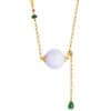 TOMEI Auspicious Barrel Purple Jade Necklace, Yellow Gold 750
