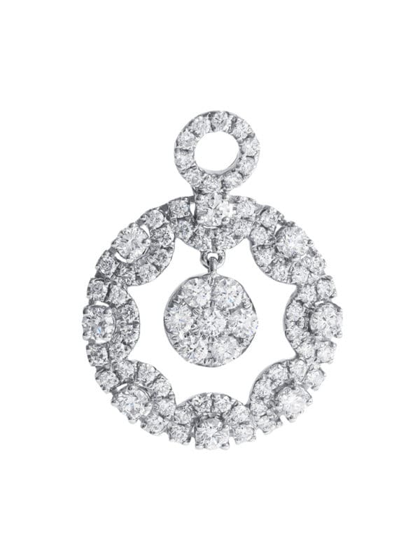 TOMEI Diamond Pendant, White Gold 750
