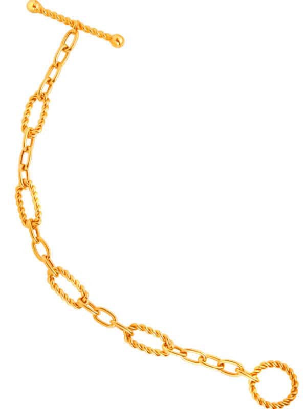 27Dec_1100x762px_0002_25U27-HOB0003-1C TOMEI Lusso Italia Twisted Chain Bracelet, Yellow Gold 916