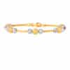 TOMEI Lusso Italia Dual Tone Beads Bangle, Yellow Gold 916