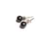 TOMEI Pearlfect Love Black Pearl Earrings, White Gold 585