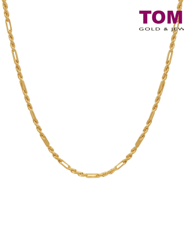 TOMEI Men's Twisted Cable Chain, Yellow Gold 916