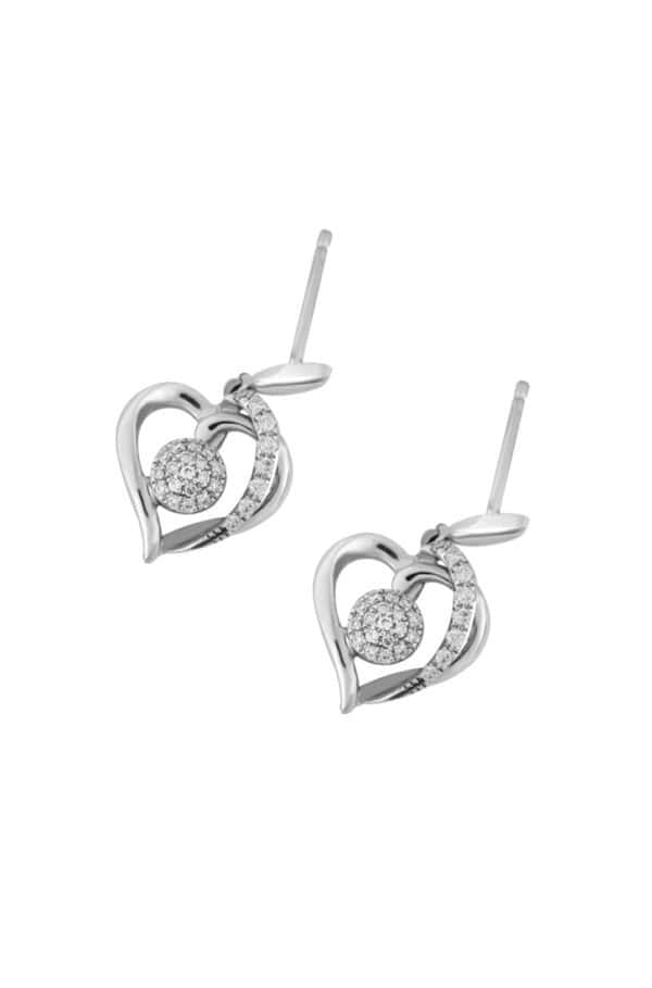 3040114-0187-4110403-3 TOMEI Agleamed with Luminous Sparks of Love Earrings Diamond White Gold 375