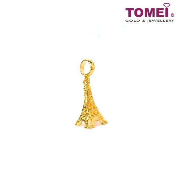 TOMEI Love In Paris Charm, Yellow Gold 916 (TM-PT057-1C)