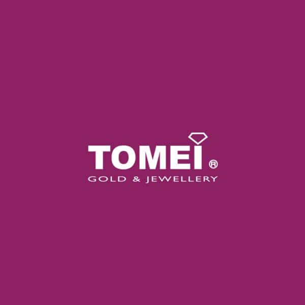 TOMEI Classic Round Stud Earrings, Yellow Gold 916