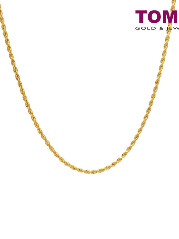 TOMEI Men's Twisted Sg Chain, Yellow Gold 916