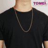 TOMEI Men's Twisted Sg Chain, Yellow Gold 916