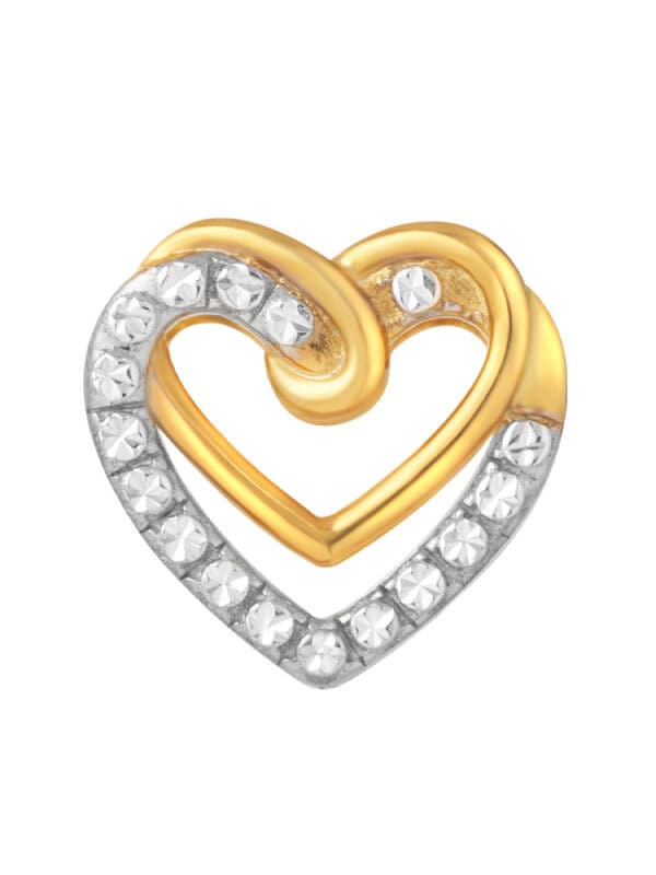 TOMEI Dual-Tone Love Charm, Yellow Gold 916