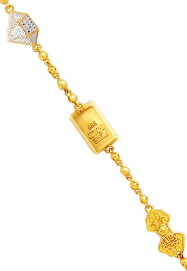 762_0000_DSC03982_9M-YG1645B-EC_4 TOMEI Five Blessings Treasure Bracelet, Yellow Gold 916