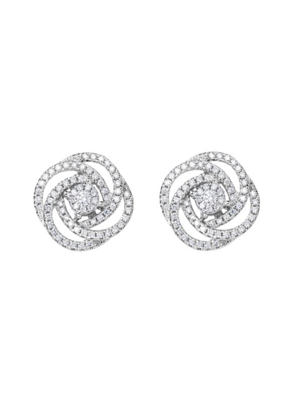TOMEI Noeud Earrings, White Gold 750 (E1895)