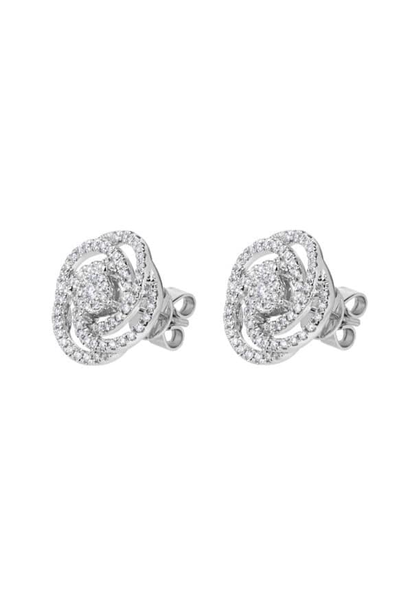 TOMEI Noeud Earrings, White Gold 750 (E1895)
