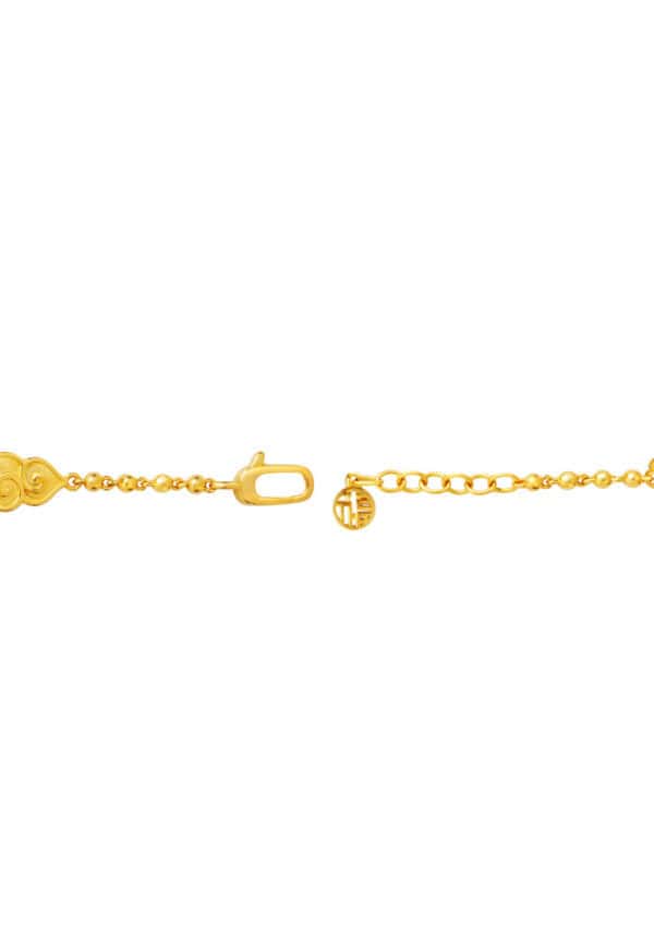 762_0001_DSC03982_9M-YG1645B-EC_3 TOMEI Five Blessings Treasure Bracelet, Yellow Gold 916