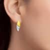 TOMEI Diamond Cut Collection Pizzazz Earrings, Yellow Gold 916