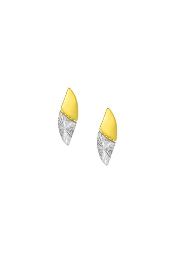 TOMEI Diamond Cut Collection Pizzazz Earrings, Yellow Gold 916