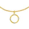 TOMEI Lusso Italia Dual-Tone Circle Pendant, Yellow Gold 916