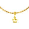 TOMEI Dangling Crown Charm, Yellow Gold 916