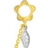 TOMEI Chomel Collection Flower & Leaf Charm, Yellow Gold 916