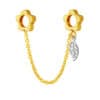 TOMEI Chomel Collection Flower & Leaf Charm, Yellow Gold 916