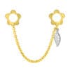 TOMEI Chomel Collection Flower & Leaf Charm, Yellow Gold 916