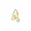TOMEI Diamond Cut Collection Butterfly Jade Pendant, Yellow Gold 916