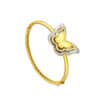 TOMEI Dual-Tone Butterfly Bangle, Yellow Gold 916