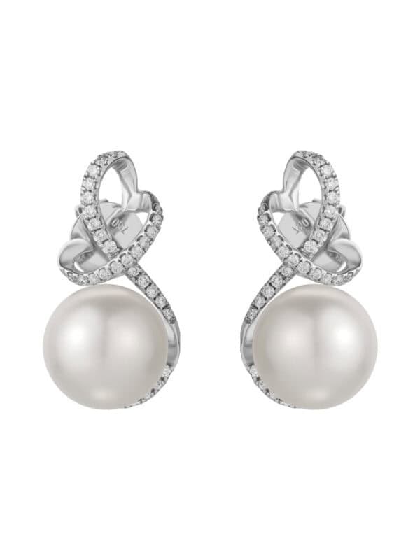 TOMEI Earrings, Diamond Pearl White Gold 750 (E1405)