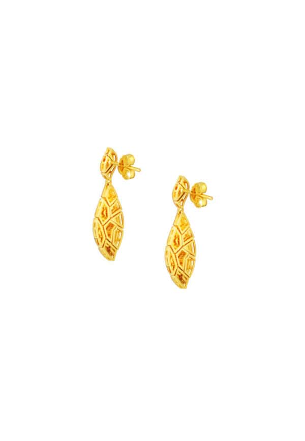 TOMEI Diamond Cut Collection Earrings, Yellow Gold 916