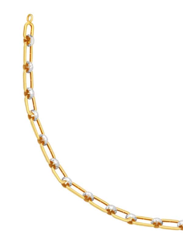 TOMEI Dual-Tone Linked Ball Bracelet, Yellow Gold 916