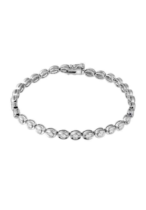 TOMEI Full Tennis Bracelet, Diamond White Gold 750