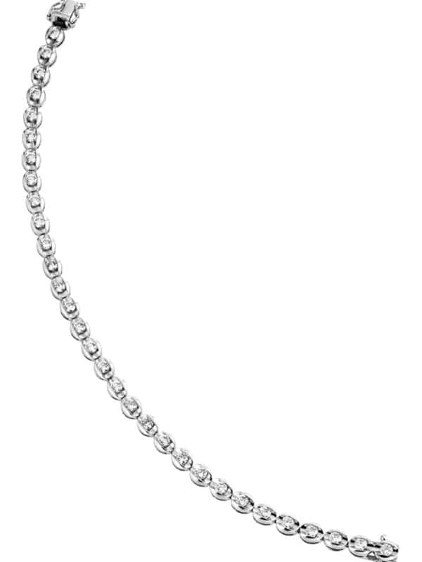 TOMEI Full Tennis Bracelet, Diamond White Gold 750