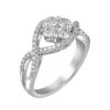TOMEI Majestically Maestoso Verve Ring, Diamond White Gold 750 (STR1296)